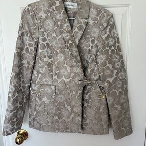 calvin klein metallic suit jacket